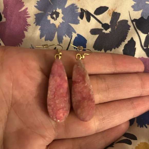 Kinsley Armelle Blush Quartz Drop Earrings - Picture 3 of 4